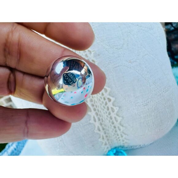 RARE RETIRED Tiffany & Co. 19mm Ball Pendant Necklace in Silver, Adjustable - Picture 6 of 9